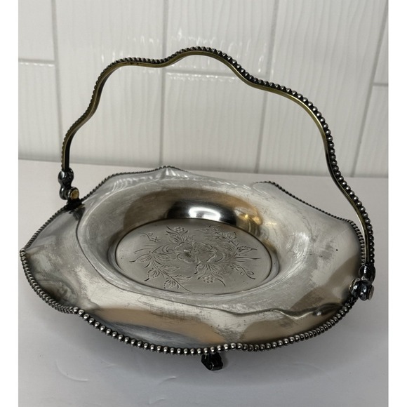 Barbour Silver Co Other - Antique Barbour Silver Co Quadruple Silverplate Bridal Basket Dish 1892-1898 GUC